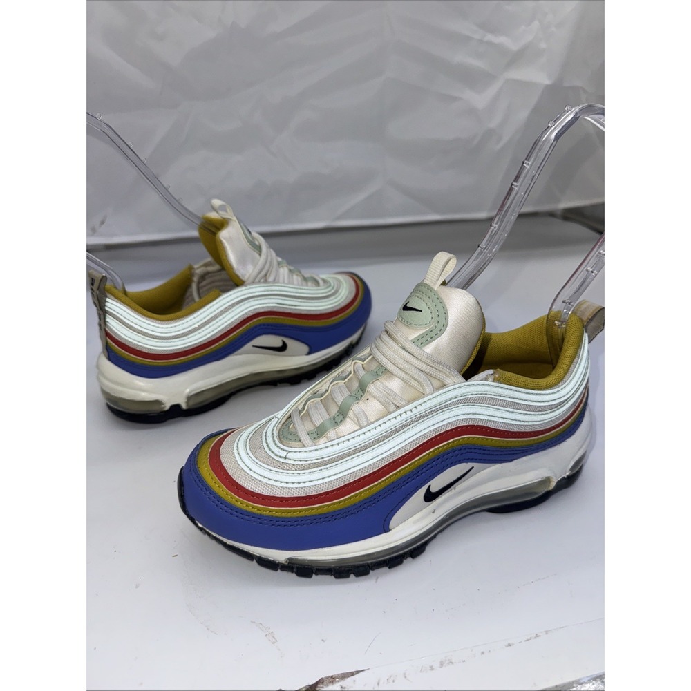 WMNS NIKE AIR MAX 97 "MULTI COLOR" SUMMIT WHITE-OBSIDIAN BLUE SZ 5.5[DH5724-100]